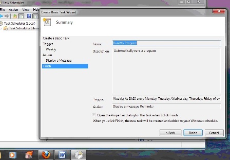 Finalizare configurare Task